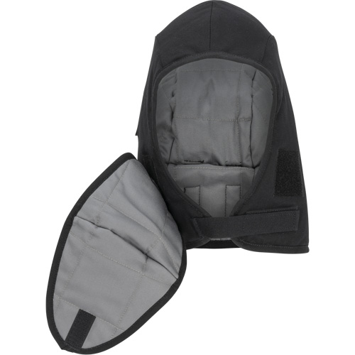 Pioneer 766A Flame-Resistant Quilted Hard Hat Liner with Detachable Mouthpiece, Black/Grey, Cotton/FR-Tech&reg;/Modacrylic/Nylon Groupe Belzile Dickner