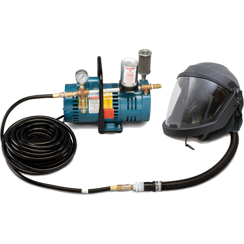 Syst&egrave;me de casque et de protection respiratoire &agrave; adduction d'air DEFENDER pour 1 travailleur Groupe Belzile Dickner