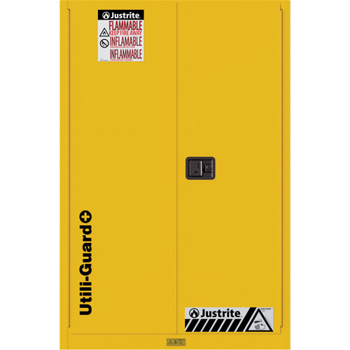 Utili-Guard+ Flammable Safety Cabinet, 90 Gal., 2 Door, 43" W x 65" H x 37" D Groupe Belzile Dickner