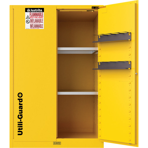 Utili-Guard+ Flammable Safety Cabinet, 90 Gal., 2 Door, 43" W x 65" H x 37" D Groupe Belzile Dickner
