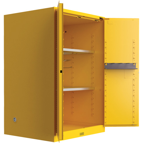 Utili-Guard+ Flammable Safety Cabinet, 90 Gal., 2 Door, 43" W x 65" H x 37" D Groupe Belzile Dickner