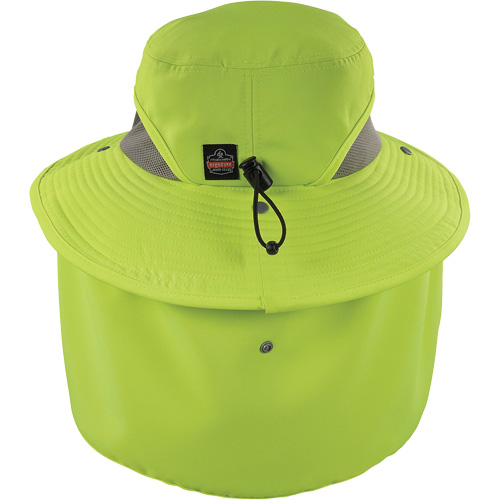 Chapeau de garde forestier 8934 Chill-Its avec prot&egrave;ge-nuque, petit/moyen, Lime haute visibilit&eacute; Groupe Belzile Dickner