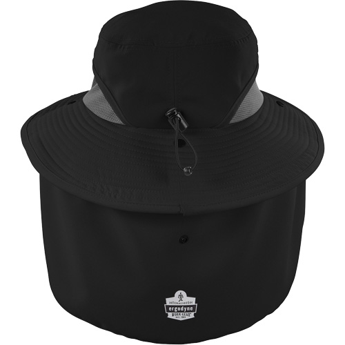 Chapeau de garde forestier 8934 Chill-Its avec prot&egrave;ge-nuque, grand/ T-grand, Noir Groupe Belzile Dickner
