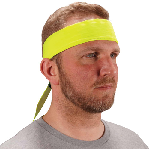 Bandeau de refroidissement Chill-Its 6702 avec polym&egrave;res int&eacute;gr&eacute;s et fermeture &agrave; nouer, Jaune lime haute visibilit&eacute; Groupe Belzile Dickner