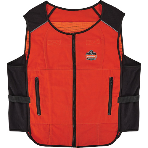 Chill-Its 6260 Lightweight Phase Change Cooling Vest with Rechargeable Packs, Large/X-Large, Orange Groupe Belzile Dickner