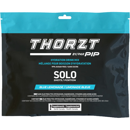 THORZT Sugar-Free Solo Shot Hydration Drink Mix, Single Serve, Blue Lemonade Groupe Belzile Dickner