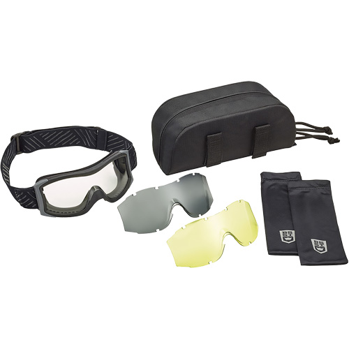 X1000 Ballistic Protection Goggles Kit, Amber/Clear Lens, Anti-Fog/Anti-Scratch, Direct Vent Groupe Belzile Dickner