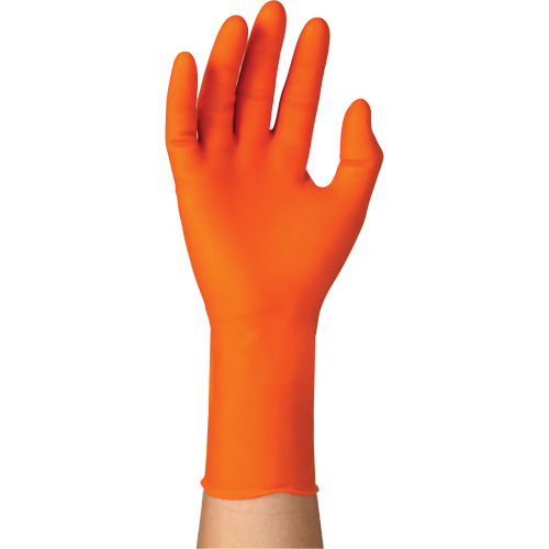 Gants jetables TOUCHNTUFF 93-800, 10/9,5, Latex/N&eacute;opr&egrave;ne/Nitrile, 23,6-mils, Sans poudre, Orange Groupe Belzile Dickner