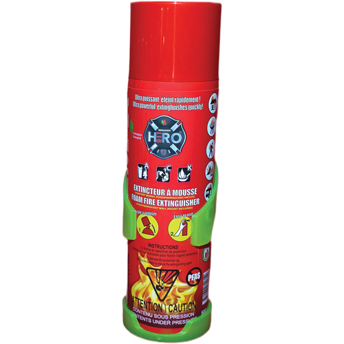 Hero 911 PFAS-Free Fire Extinguisher, ACK, 500 ml Capacity Groupe Belzile Dickner
