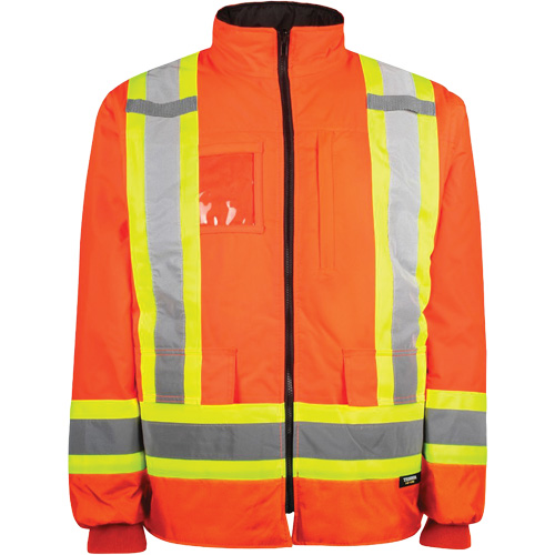 High-Visibility 7-in-1 Jacket, Polyester, High Visibility Orange, Medium Groupe Belzile Dickner