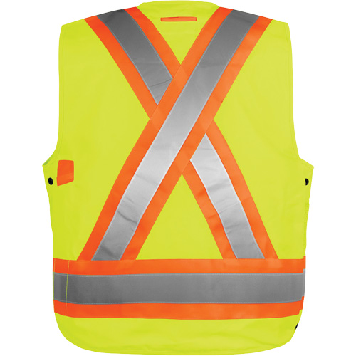 High-Visibility Surveyor's Vest, High Visibility Orange, Small, Polyester Groupe Belzile Dickner
