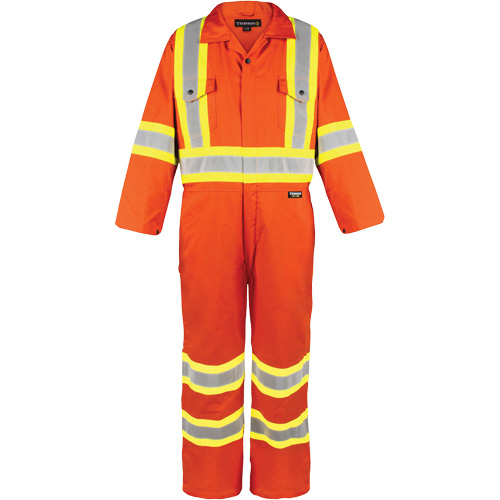 High-Visibility Unlined Coveralls, 5X-Large, High Visibility Orange Groupe Belzile Dickner