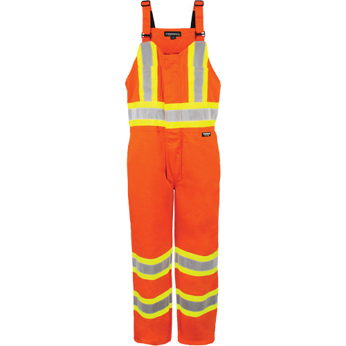 Salopette non doubl&eacute;e haute visibilit&eacute;, Moyen, Orange haute visibilit&eacute; Groupe Belzile Dickner