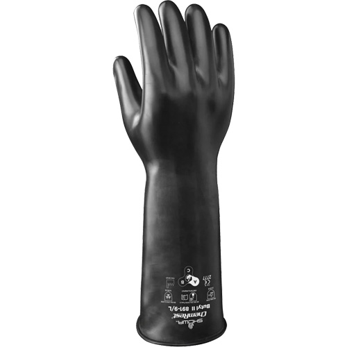 Gants r&eacute;sistant &agrave; l'acide & aux produits chimiques 981, Taille 2T-Grand/11, 14" lo, Caoutchouc butyle/Viton, 28 mils Groupe Belzile Dickner