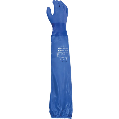 Gants r&eacute;sistants aux produits chimiques 690, Taille T-Grand/10, 26" lo, Coton/PVC Groupe Belzile Dickner
