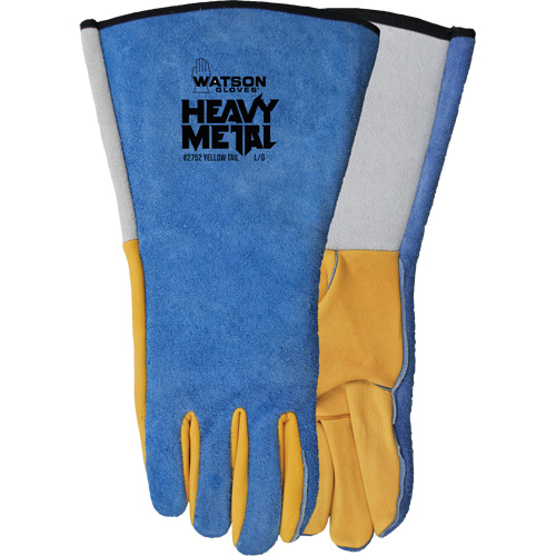 Gants de soudage Yellow Tail MIG/TIG, Cuir fleur de daim/Cuir de vache refendu, Taille T-Grand Groupe Belzile Dickner