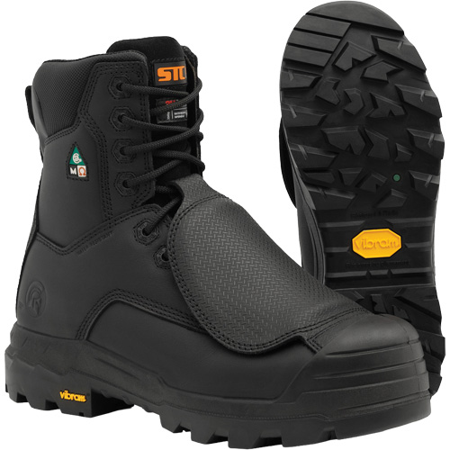 Bottes de travail Vulcan avec protecteur m&eacute;tatarsien &agrave; l'ext&eacute;rieur, Cuir, Taille 5, Imperm&eacute;able Groupe Belzile Dickner