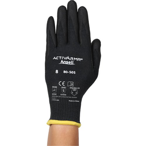 Gants r&eacute;sistants &agrave; la chaleur conductrice et &agrave; la coupe ActivArmr 80-505, Taille 11, Calibre 13, Rev&ecirc;tement Mousse de nitrile, Enveloppe en Kevlar/Intercept, ASTM ANSI niveau A5/EN 388 niveau E Groupe Belzile Dickner