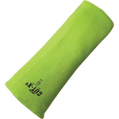 Manchette r&eacute;sistante &agrave; la coupe Cut-X, Fibre de verre/Poly&eacute;thyl&egrave;ne, 20", ASTM ANSI niveau A4, Lime haute visibilit&eacute; Groupe Belzile Dickner