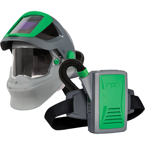 Respirateur de soudage Z4 avec joint de menton FR et APR motoris&eacute; PX5, Respirateur &agrave; masque/Masque de soudage Groupe Belzile Dickner