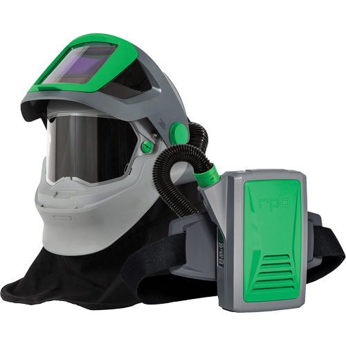 Z4&reg; Welding Respirator with FR Shoulder Cape & PX5&reg; PAPR, Facepiece Respirator/Welding Helmet Groupe Belzile Dickner