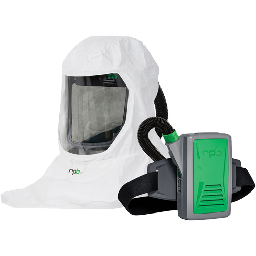 T-Link Respirator with Bump Cap, Breathing Tube, Belt-Mount & PX5 PAPR, Loose Fitting Hood & Faceshield, Lithium-Ion Battery Groupe Belzile Dickner