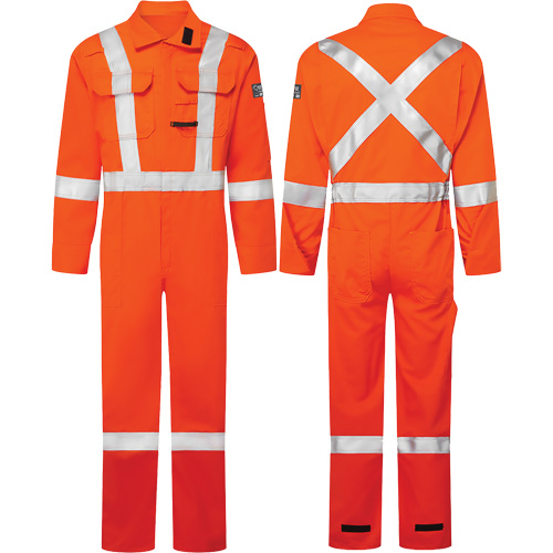 Avenger 7 oz. Coveralls, Size 38, High-Visibility Orange Groupe Belzile Dickner