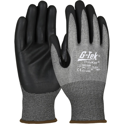 G-Tek&reg; Cut-Resistant Gloves with Touchscreen Capability, Size 2X-Large, 18 Gauge, Foam Nitrile Coated, PolyKor&reg; Shell, ASTM ANSI Level A4/EN 388 Level D Groupe Belzile Dickner