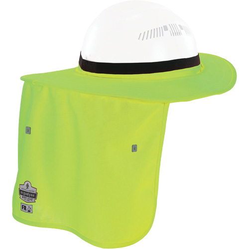 Chill-Its&reg; Lime Green FR Hard Hat Brim with Neck Shade Groupe Belzile Dickner