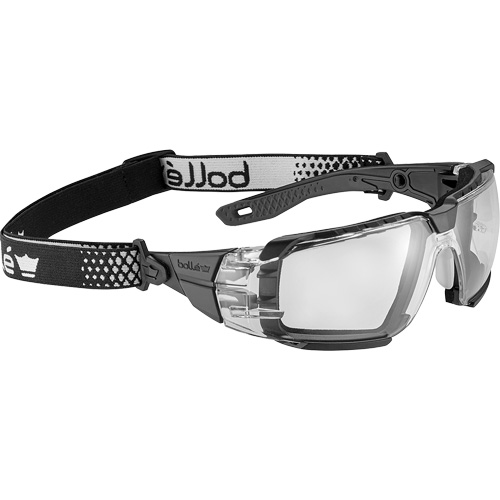 RUSH+ 2.0 XP M/L Safety Glasses with Black & Grey Frame, Clear Lens, Anti-Fog/Anti-Scratch, ANSI Z87+ Groupe Belzile Dickner