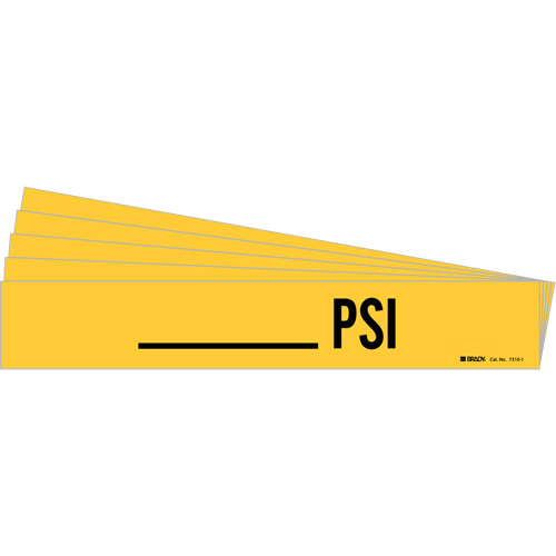 "PSI" Pipe Marker, Self-Adhesive, 2-1/4" H x 14" W, Black on Yellow Groupe Belzile Dickner