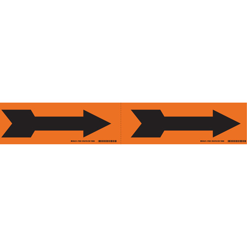 Arrow Pipe Markers, Self-Adhesive, 2-1/4" H x 7" W, Black on Orange Groupe Belzile Dickner