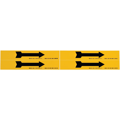 Marqueur de tuyau  Arrow, Autocollant, 1-1/8" h x 7" la, Noir sur jaune Groupe Belzile Dickner