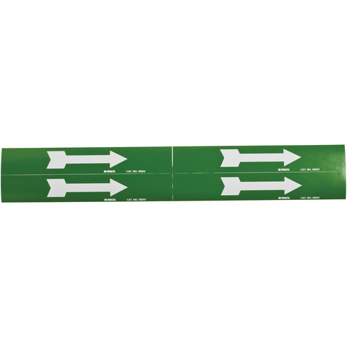 Marqueurs de tuyau avec fl&egrave;ches, Autocollant, 1-1/8" h x 7" la, Blanc/vert Groupe Belzile Dickner