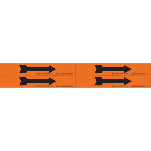 Marqueurs de tuyau avec fl&egrave;ches, Autocollant, 1-1/8" h x 7" la, Noir/orange Groupe Belzile Dickner
