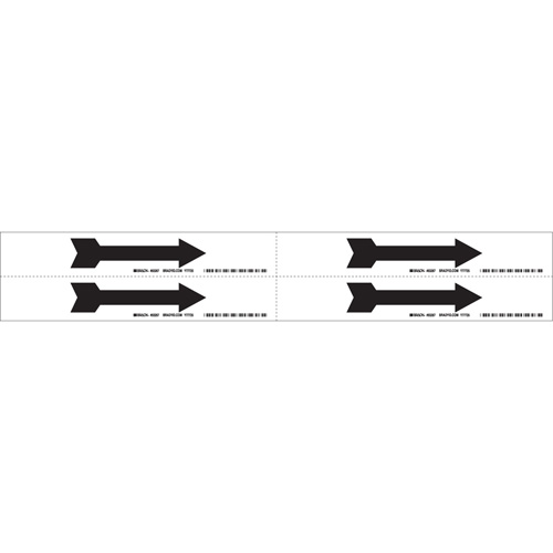 Marqueur de tuyau  Arrow, Autocollant, 1-1/8" h x 7" la, Noir sur blanc Groupe Belzile Dickner