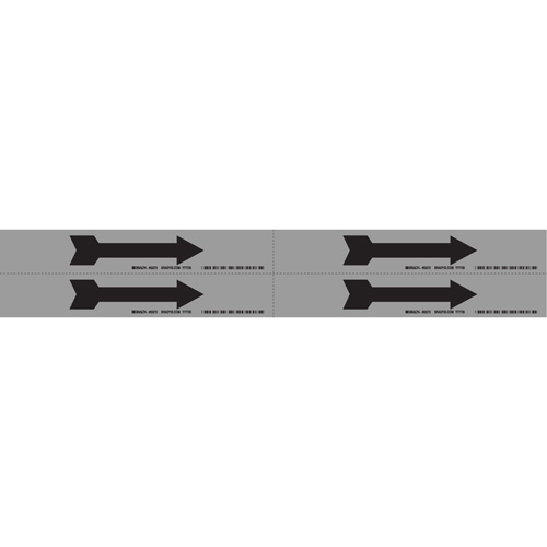 Marqueur de tuyau  Arrow, Autocollant, 1-1/8" h x 7" la, Noir sur aluminium Groupe Belzile Dickner