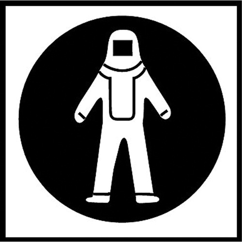 &eacute;tiquettes avec pictogramme Right to Know - Combinaison pleine protection, Vinyle, Feuille, 5/8" lo x 3/4" la Groupe Belzile Dickner