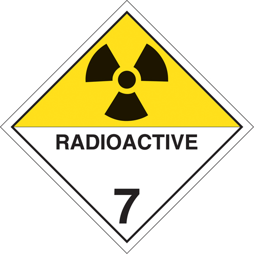 Radioactive Materials TDG Placard, Aluminum Groupe Belzile Dickner