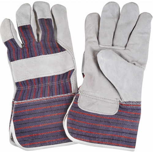 Gants d'ajusteur rugueux, Grand, Paume en Cuir de vache refendu, Doublure en Coton Groupe Belzile Dickner
