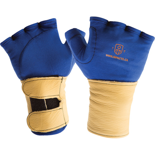 Fingerless Glove Liner with Wrist Restrainer, Size X-Small, Poly-Cotton Palm Groupe Belzile Dickner