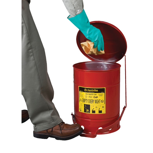 Contenants pour d&eacute;chets huileux, Homologu&eacute; FM/List&eacute; UL, 21 gal. US, Rouge Groupe Belzile Dickner