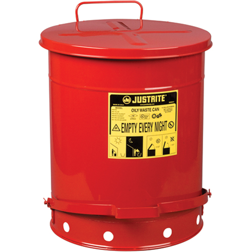 Oily Waste Cans, FM Approved/UL Listed, 14 US gal., Red Groupe Belzile Dickner