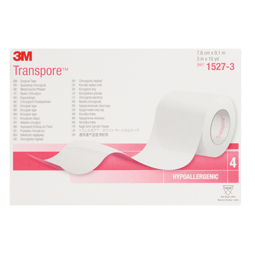 Ruban chirurgical Transpore de 3M, Classe 1, 30' lo x 3" la Groupe Belzile Dickner
