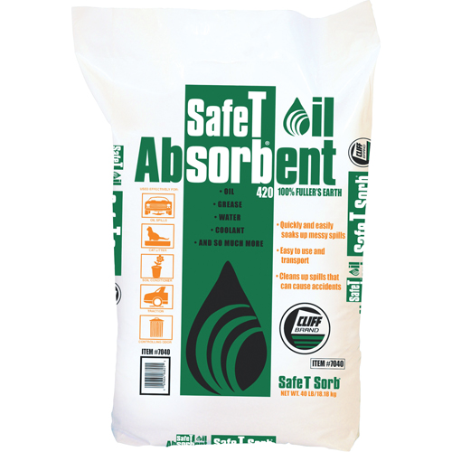 Absorbant pour huile de premi&egrave;re qualit&eacute; Safe T Sorb Groupe Belzile Dickner
