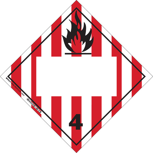 Flammable Solids TDG Placard, Adhesive Vinyl Groupe Belzile Dickner