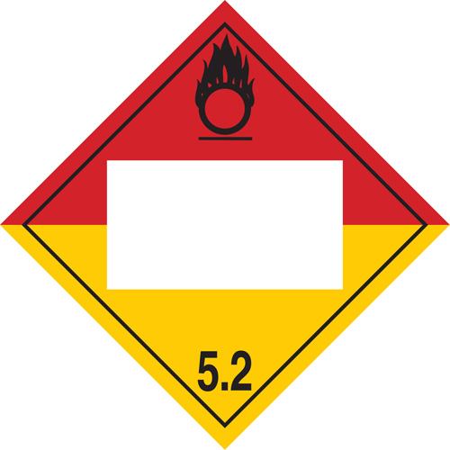 Organic Peroxide TDG Placard, Plastic Groupe Belzile Dickner
