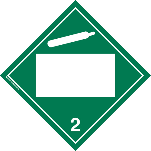 Non-Toxic Gas TDG Placard, Plastic Groupe Belzile Dickner