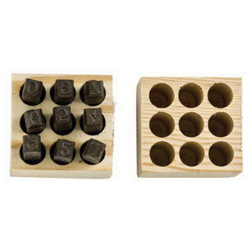 Jeux de tampons num&eacute;rot&eacute;s en acier, # 4/6/3/2/1/8/9/7/5, 1/4" Groupe Belzile Dickner