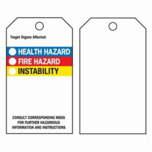 Right-To-Know Tags, Polyester, 3" W x 5-3/4" H, English Groupe Belzile Dickner